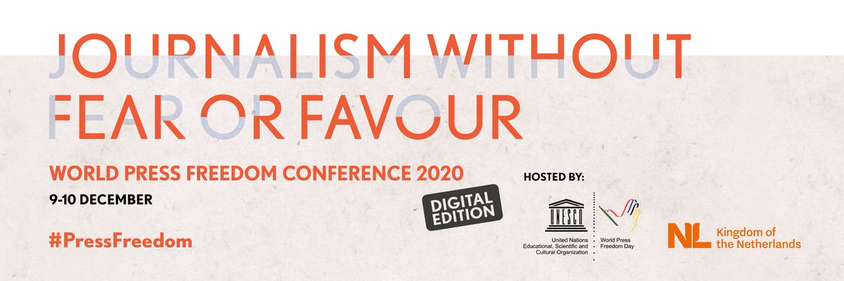 De World Press Freedom Conference 2020 vindt digitaal én live plaats op 9 &amp; 10 december in het World Forum in Den Haag. WPFC zet zich in voor vrije, betrouwbare en onafhankelijke media.

Het thema van de conferentie: ‘Journalism without Fear of Favour’
 
rijksoverheid.nl/wpfc2020