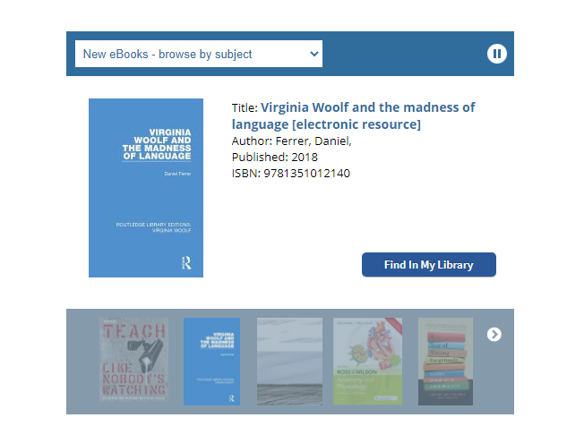 ccculibrary's tweet photo. Loving e-books? We've updated the LibrarySearch homepage so you can keep track of the new e-books as they become available. Use the filter to see the new e-books in different subject areas. Go and take a look on LibrarySearch
https://t.co/dte2EqBeV7
@CCCUStudents https://t.co/T5jY7qA8eB