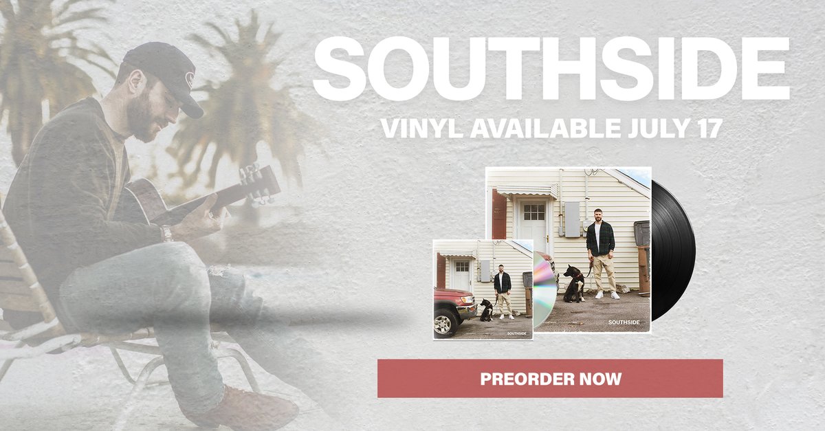 SamHuntMusic's tweet photo. SOUTHSIDE vinyl will be available July 17th. You can preorder it now at https://t.co/5FPn0V3E3U https://t.co/rr8qzuGpkh