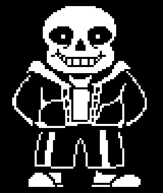 Sans battle pixel art