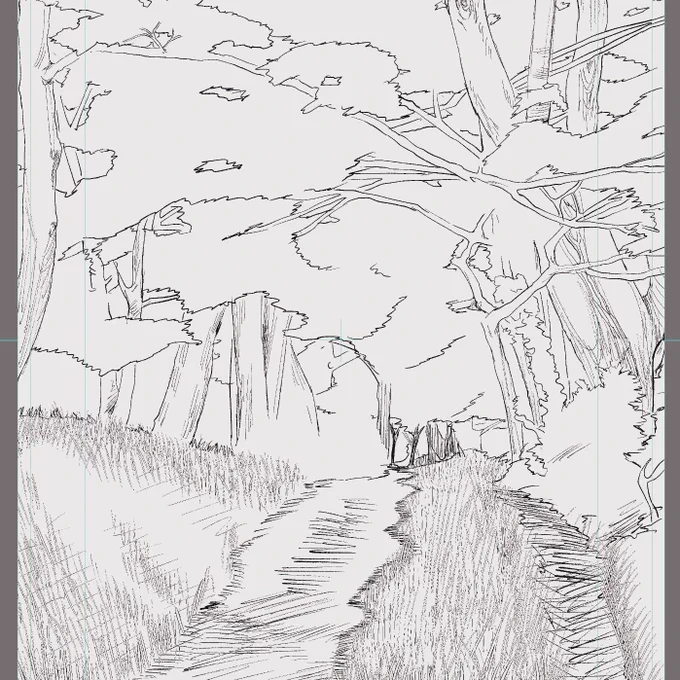 途中まで描いたけど手痛くてやめちゃったやつオスギ概念だけ感じ取ってくれ 