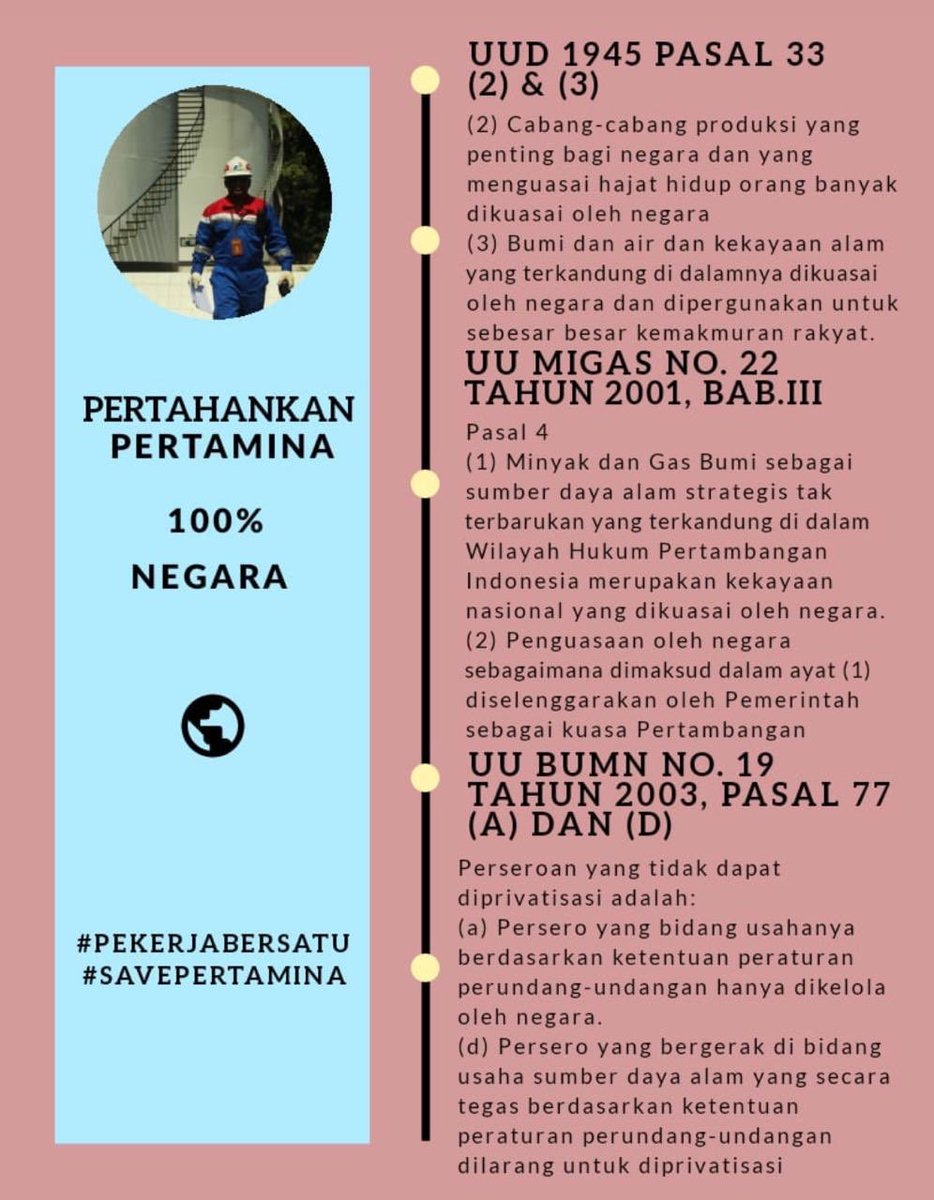 AzamAFurqon's tweet photo. Save Pertamina... Penguasaan swasta atas Pertamina adalah penjajahan gaya baru... #savepertamina Menteri BUMN: Tolak Jual Pertamina, Pertamina 100% Milik Rakyat Indonesia - Tandatangani Petisi! https://t.co/qZ1m3SSzhC lewat @ChangeOrg_ID https://t.co/0Cga0s1N9n