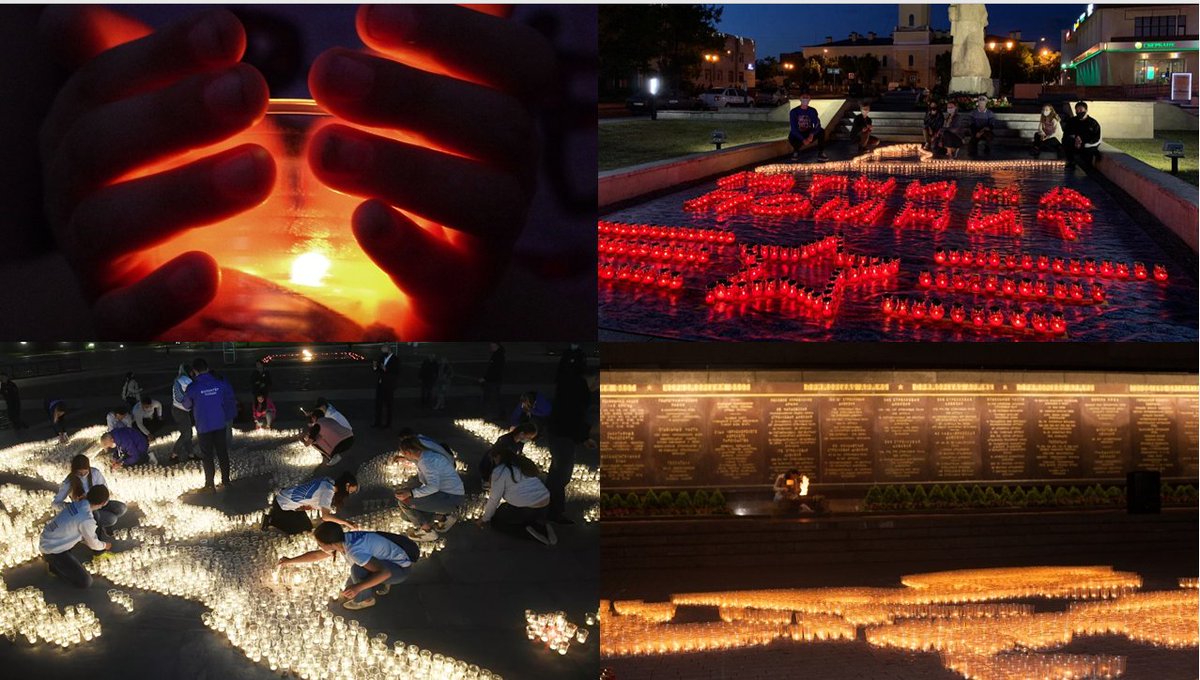 RusEmbSriLanka's tweet photo. 🕯️Today, on June 2⃣2⃣, people all over #Russia are lighting candles as part of the #CandleOfMemory ceremony to honour almost 27 million fallen Soviet heroes of the #GreatPatrioticWar, who did everything they could for the Victory against the Nazis. #LestWeForget #WeRemember https://t.co/Vx6gxeYnEX