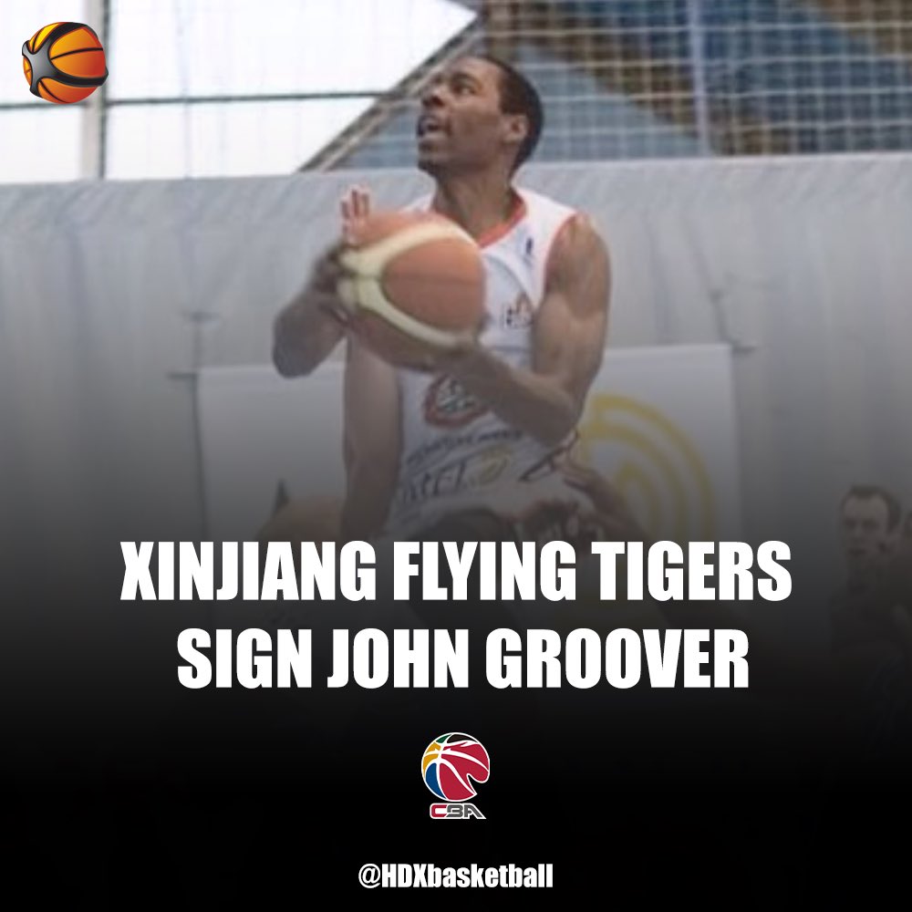 HDXBasketball's tweet photo. According to reliable sources, the Xinjiang Flying Tigers of the CBA sign John Groover. He already had a working visa with the Beijing Bucks from a tryout with the team last season and has been living in Shanxi China mainly playing in wildball tournaments. https://t.co/9VOiCBDPYB