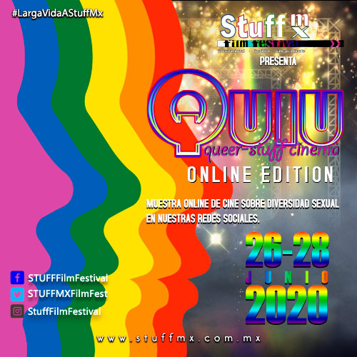 STUFFMXFilmFest's tweet photo. #QuedateEnCasa para celebrar el #Pride2020 y disfrutar de #QUIU de #LargaVidaAStuffMx
El Viernes 26 a las 18:00 horas
El Sábado 27 a las 18:00 horas
El Domingo 28 a las 16:00 horas.
Por nuestra web https://t.co/9Nz3a23ISs y por nuestras redes sociales. #Pride https://t.co/dcnQLrBCd0