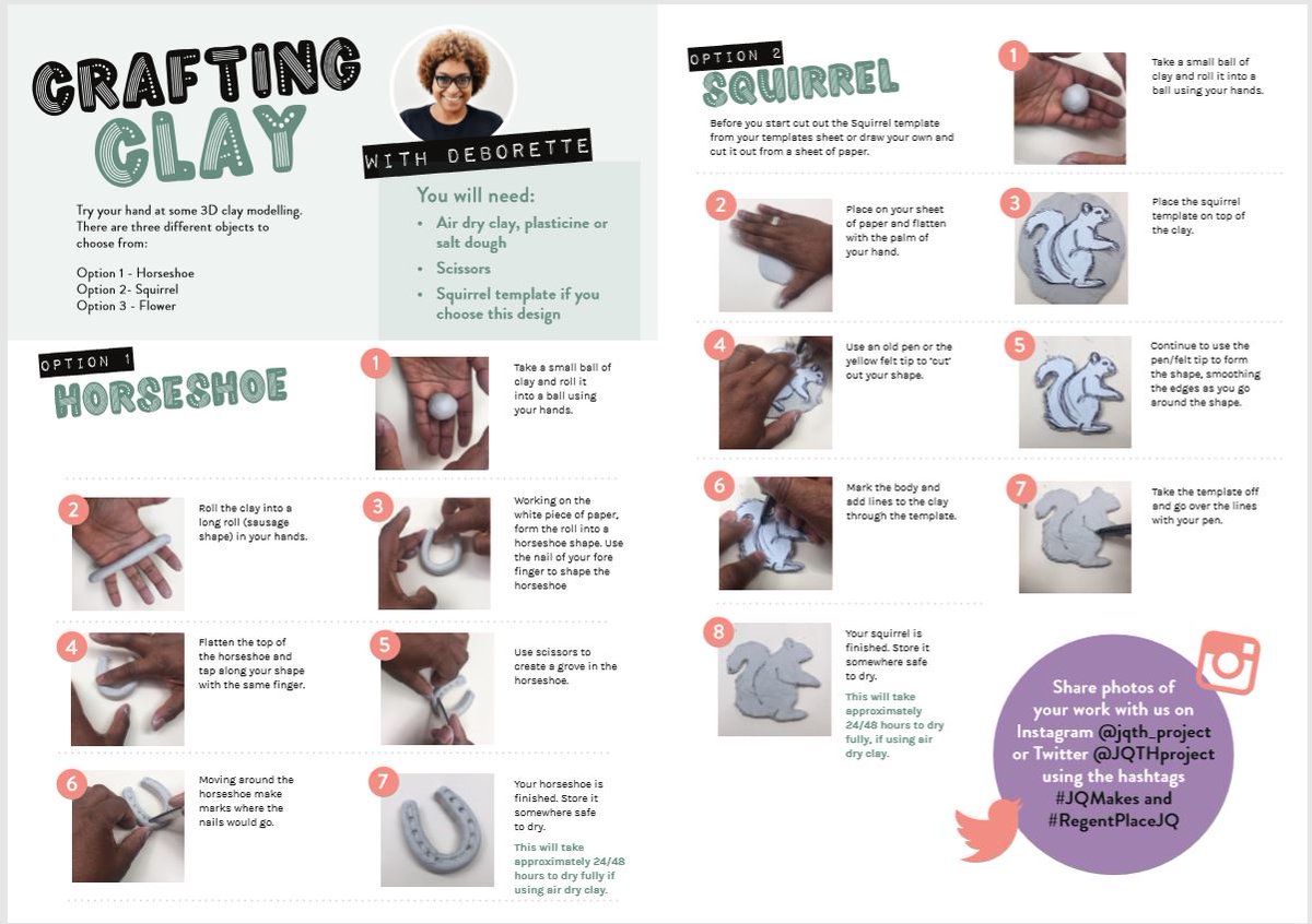 JQTHproject's tweet photo. Try your hand at 3D clay modelling with @deborettecreat1, inspired by #RegentPlaceJQ!
Don't have clay at home? @CraftsCouncilUK have shared this excellent recipe for salt dough which is just as good!
https://t.co/58SemSMcmU
#JQMakes #EverydayMaking #GetCreativeatHome https://t.co/OsipzQFcxg