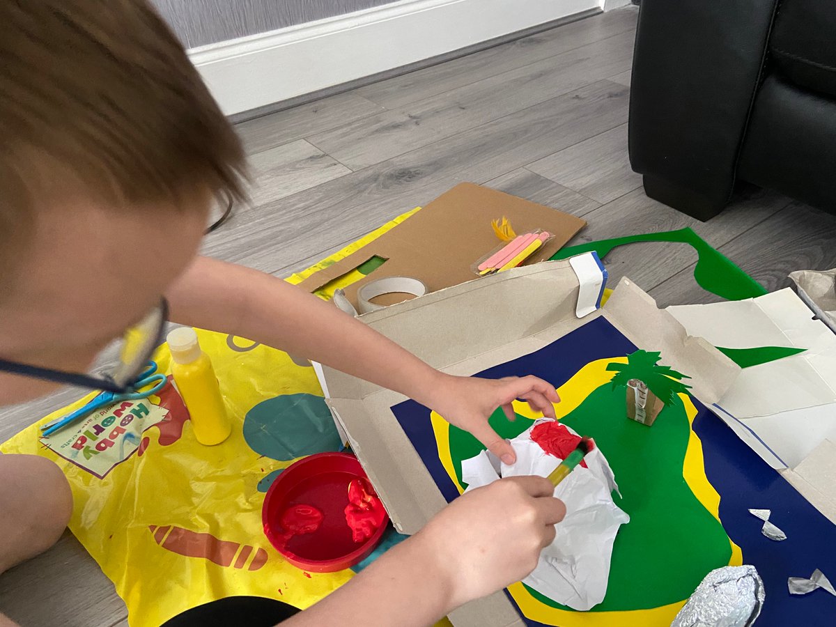 LeannePink3's tweet photo. @Y2CRA Daniel has enjoyed doing his volcano island. https://t.co/6dytvwmghn