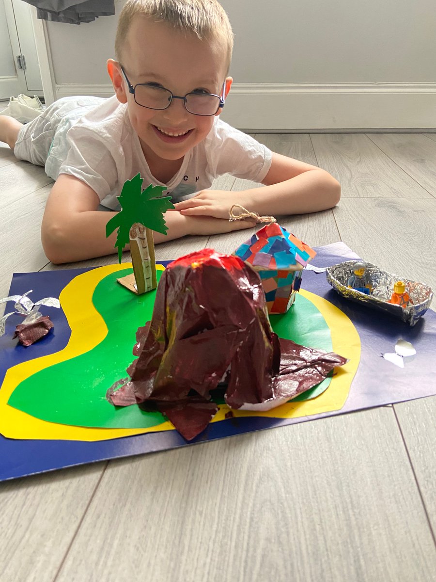 LeannePink3's tweet photo. @Y2CRA Daniel has enjoyed doing his volcano island. https://t.co/6dytvwmghn