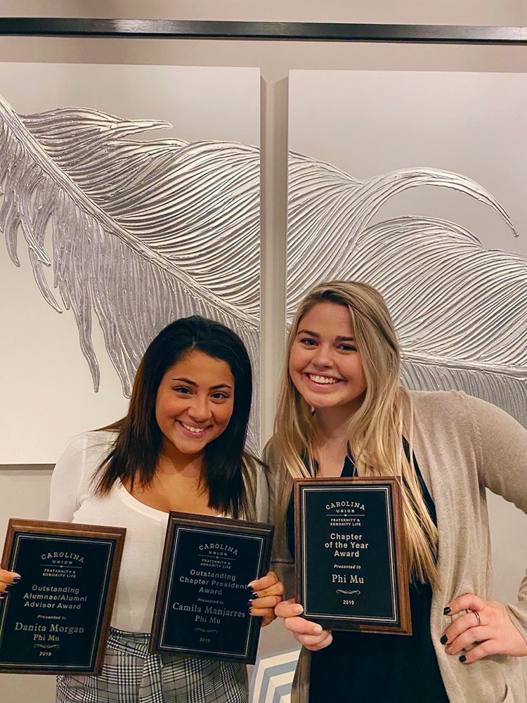 PhiMuFraternity's tweet photo. Our Gamma Lambda Chapter at UNC Chapel Hill has won Panhellenic Chapter of the Year for FIVE years in a row! #MuMonday #GoPhiMu https://t.co/VaU5PvxBlQ