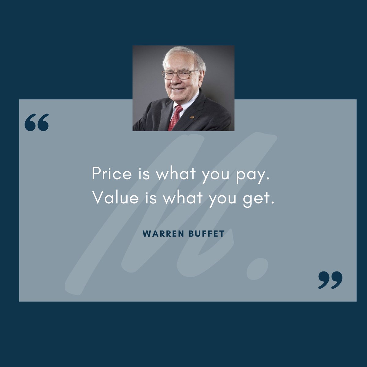Mondays are for MOGULS. Here’s a quote the fourth wealthiest person in the world - Warren Buffet.