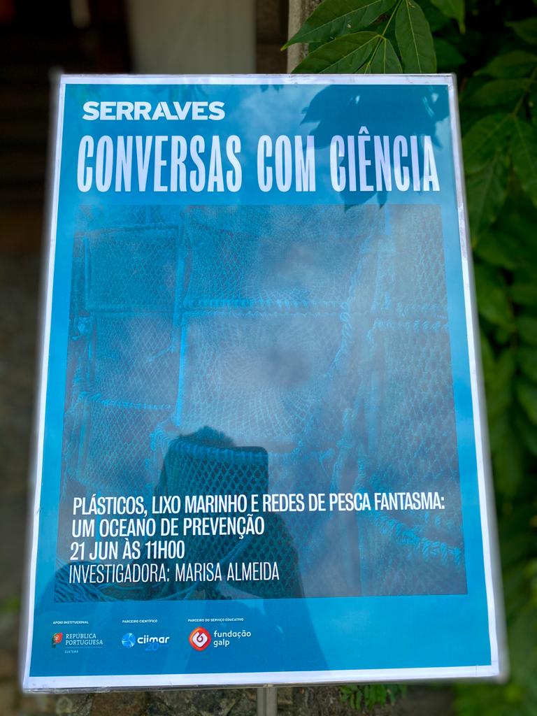 NetTagProject's tweet photo. #Yesterday, NetTag joined a session of "Conversas com ciência" 🗣️in @SerralvesTwit foundation to talk about #ghostnets #marinelitter #plastics and #fisheries https://t.co/sXFdBfb9Sj
