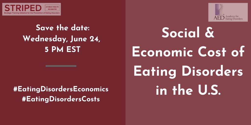 aedweb's tweet photo. Save the Date!!!
Watch live - June 24 at 5 PM ET at https://t.co/ElEqREwM1M as the first-ever report on the economic cost of #eatingdisorders in the #US from @HarvardSTRIPED, @aedweb & @D_AccessEcon (@Deloitte) is broadcast! https://t.co/xNnDitmWy8