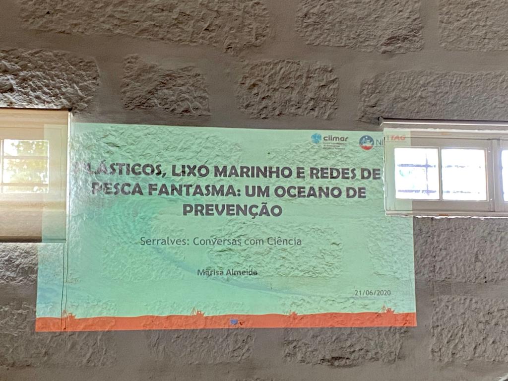 NetTagProject's tweet photo. #Yesterday, NetTag joined a session of "Conversas com ciência" 🗣️in @SerralvesTwit foundation to talk about #ghostnets #marinelitter #plastics and #fisheries https://t.co/sXFdBfb9Sj