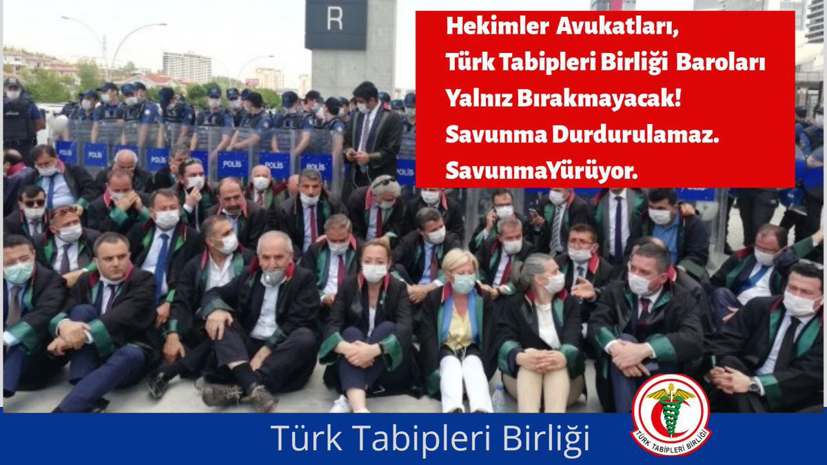 Hekimler Avukatları, 
Türk Tabipleri Birliği Baroları 
Yalnız Bırakmayacak!
#SavunmaDurdurulamaz #SavunmaYürüyor 

ttb.org.tr/575yi62