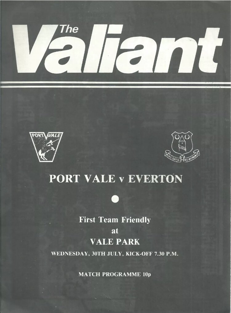 #2 Port Vale 0-2 EFC - July 30, 1980. The first pre-season game of Gordon Lee’s final season in charge saw the Blues make the short midweek trip across the Potteries to Vale Park. A brace from Bob Latchford brightened an overcast evening. Next up on the itinerary: Rotterdam!