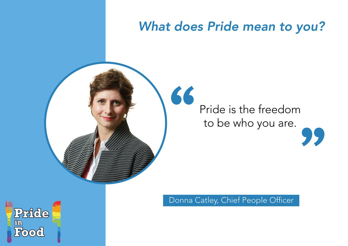compassgroupuk's tweet photo. Donna Catley, Chief People Officer, shares what #Pride means to her, and we couldn't agree more!β¨ #PrideInFood https://t.co/l3lVjhNWPw