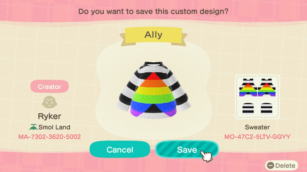 Here's the Queer Pride Flag and the Ally Flag. #PrideMonth2020  #Pride    #PrideMonth    #LGBTQ  #LGBTQIA  #ACNH  #AnimalCrossing  #NintendoSwitch