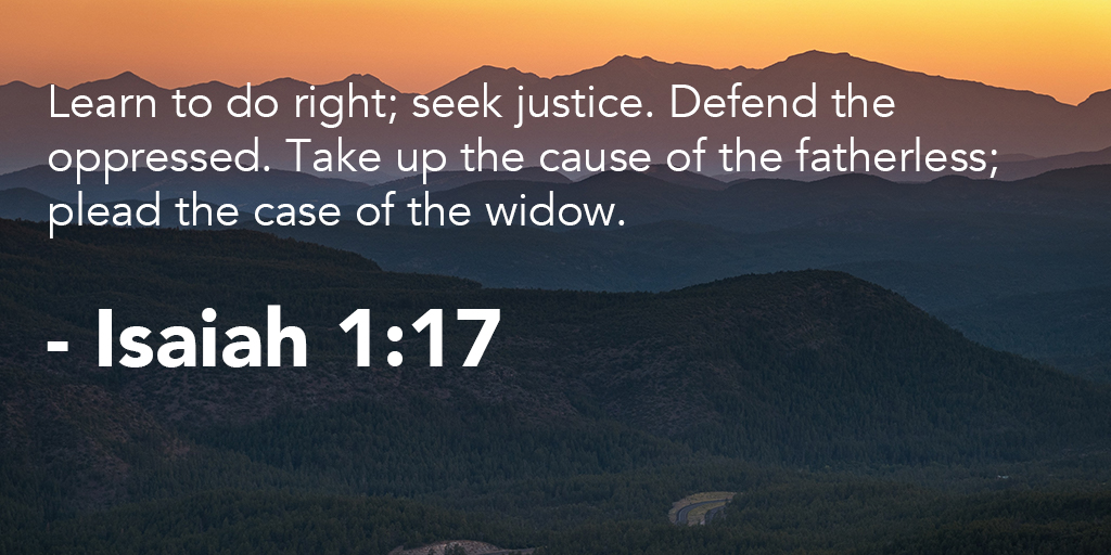 connectnowstl's tweet photo. Learn to do right; seek justice. Defend the oppressed. Take up the cause of the fatherless; plead the case of the widow. -Isaiah 1:17 https://t.co/REP3CSUd6x