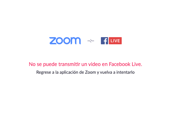 HELP! @zoom_us I can't do a live stream on facebook. I erased cache and history in Chrome, Firefox and Safari. Zoom app is currently updated to version 5.1.0