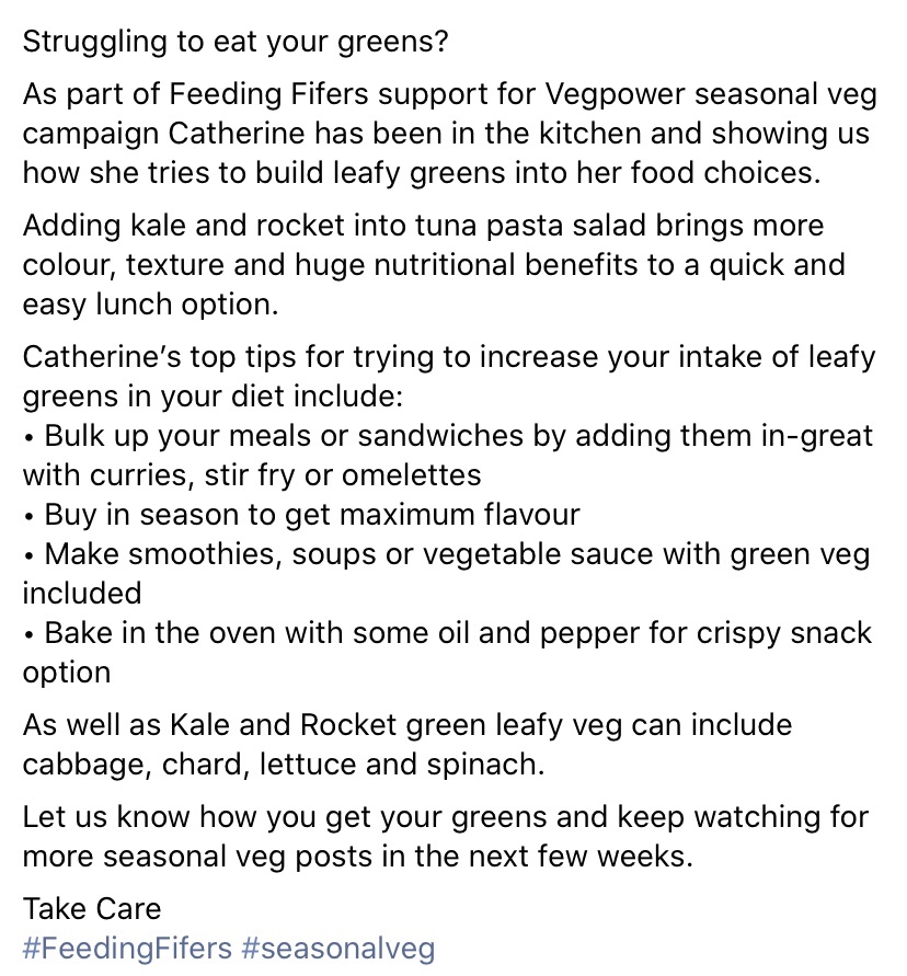 FifeHpservice's tweet photo. Top tips to eat your greens in pics below from #FeedingFifers 
#SeasonalVeg 
@fifehscp @nhsfife @phfife @VegPowerUK https://t.co/cppaekDOSV