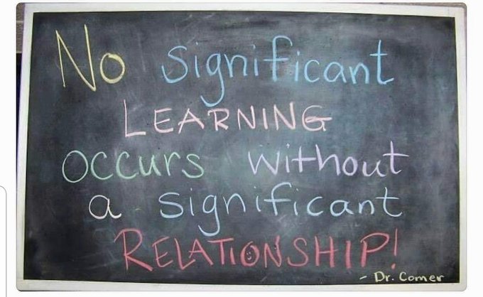 Relationships must be intentionally built and maintained. #teachergoals