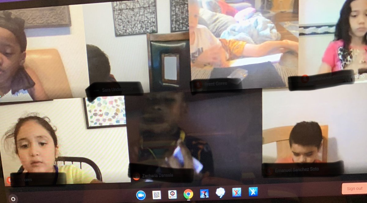 DawnRoth77's tweet photo. It’s amazing how online teaching is starting to feel like normal small group instruction. Our 90 minutes together seems to fly by now! We are getting the hang of this and I am just so VERY proud of them. #myfirsties #dedicatedfromadistance @friscoisd https://t.co/BRxxDdvkPo