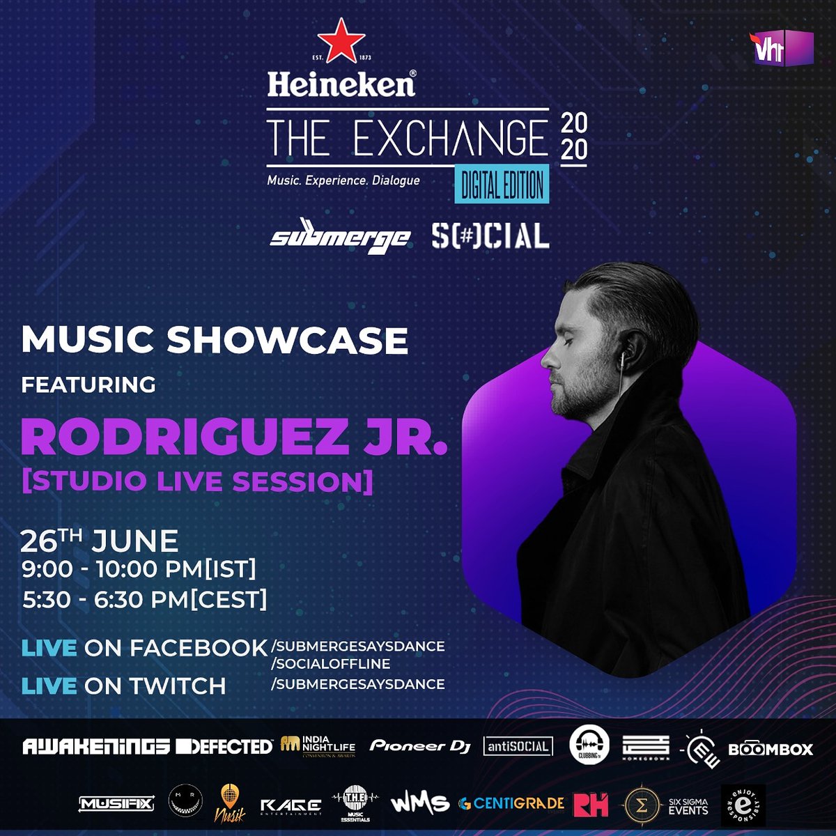 << Headliner for #TheExchange music showcase>> on 26th June!

Rodriguez Jr. pulling out all the stops with a LIVE STUDIO SESSION on our Facebook page.

Spread the love! 👽 <a href="/Heineken/">Heineken</a> <a href="/SocialOffline/">SOCIAL</a> @Vh1India