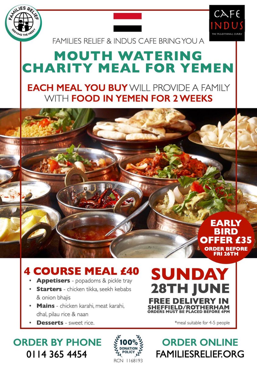 FamiliesRelief's tweet photo. Please donate to help the people of Yemen 🇾🇪who desperately need our support plus you will get a meal aswell https://t.co/Z1zJ1EwFFx