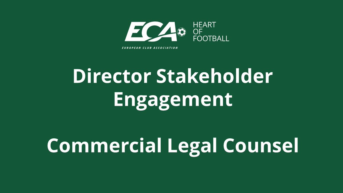 EFC_Football's tweet photo. We are currently recruiting for two positions in our Stakeholder Affairs and Legal division. Find out more about the roles and how to apply 👉 https://t.co/04roPmUHtG https://t.co/EvtQ7tI6wO