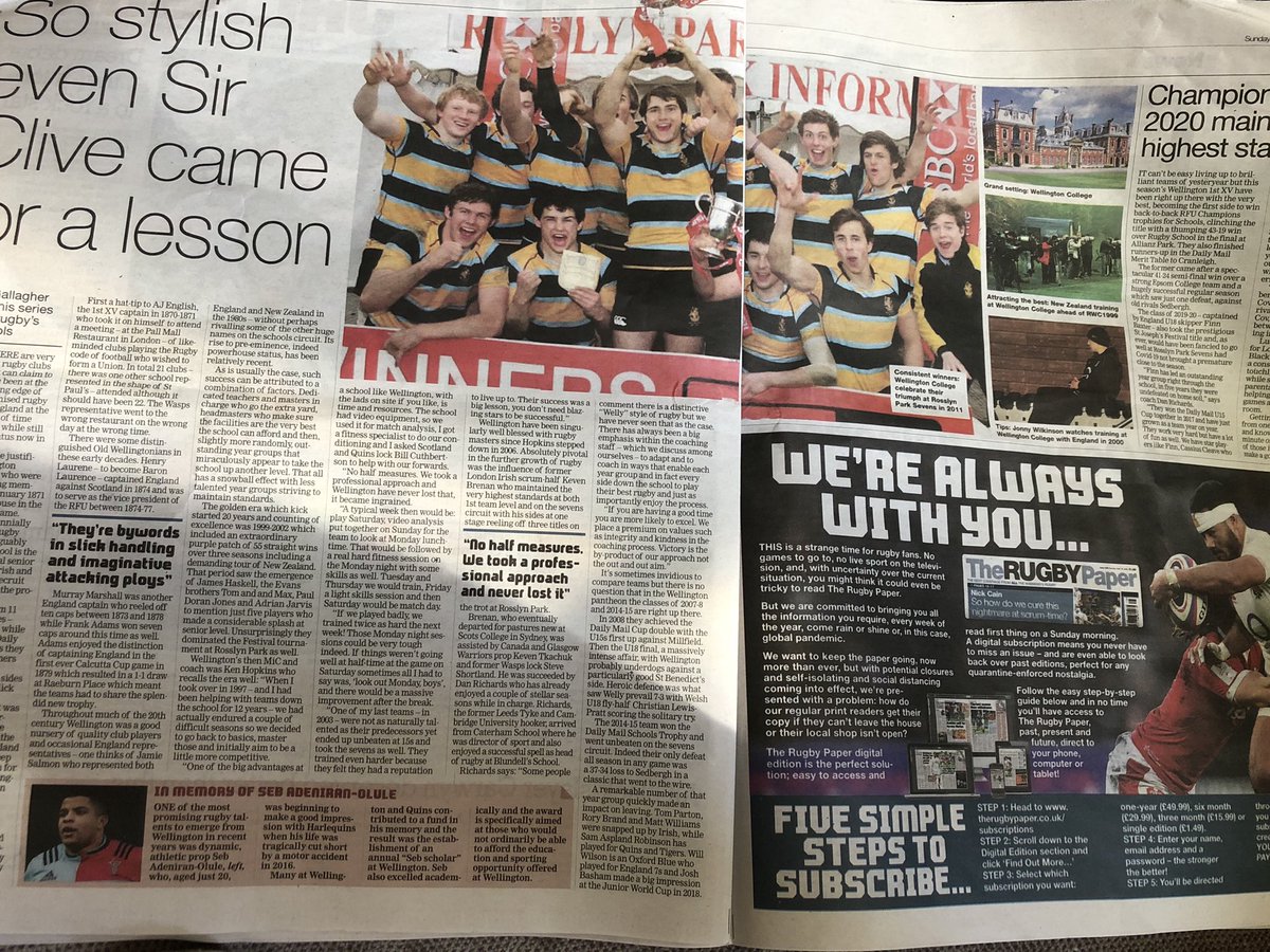 Great to read <a href="/TheRugbyPaper/">The Rugby Paper</a> article this morning. Some major shoutouts to names past and present for contributing to our fantastic history. Some amazing sides mentioned (2002, 2007, 2014, 2020) - all reminding us of the club we are all a part of. Thanks <a href="/Brengall15/">Brendan Gallagher</a> #WeAre