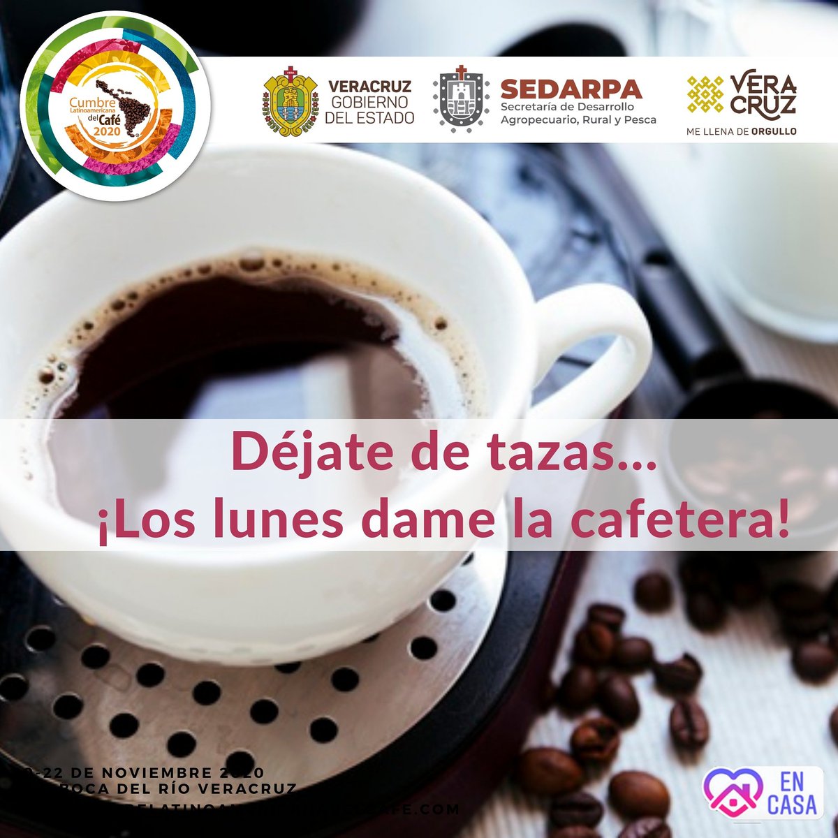 ¿Lunes? Café
¿Lluvia? Café
¿Inicio de semana? Café