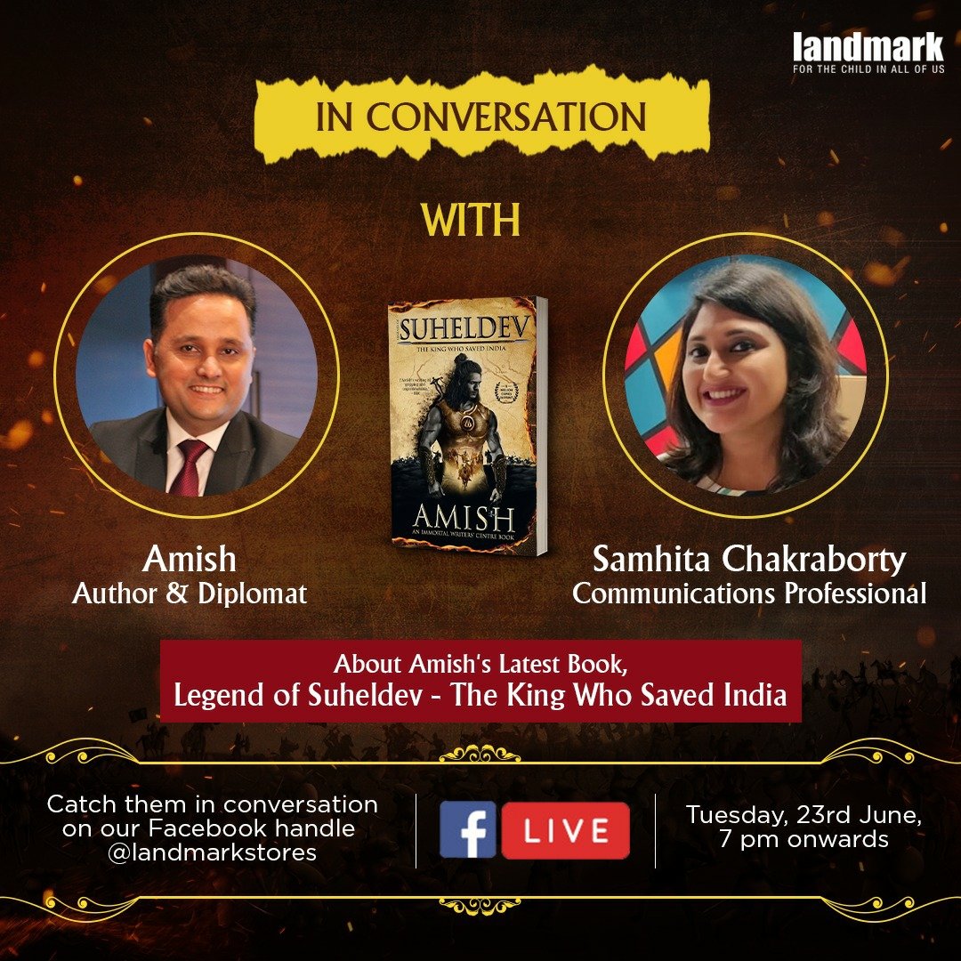 samhita26's tweet image. Tomorrow, June 23, @authoramish and I will be chatting about his latest book #LegendOfSuheldev on the @landmarkstores Facebook page. Come join us at 7pm.

 @WestlandBooks