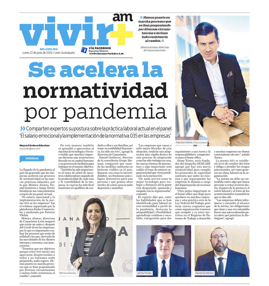 RedesComMx's tweet photo. Agradecemos la cobertura que @periodicoam dio al #webinar "El salario emocional y la implementación de la norma 035 en las empresas", llevado a cabo el pasado miércoles 17 de junio. Si te lo perdiste, puedes verlo en esta liga: https://t.co/uh3xzi9OYS https://t.co/ZDtTBkLVv8
