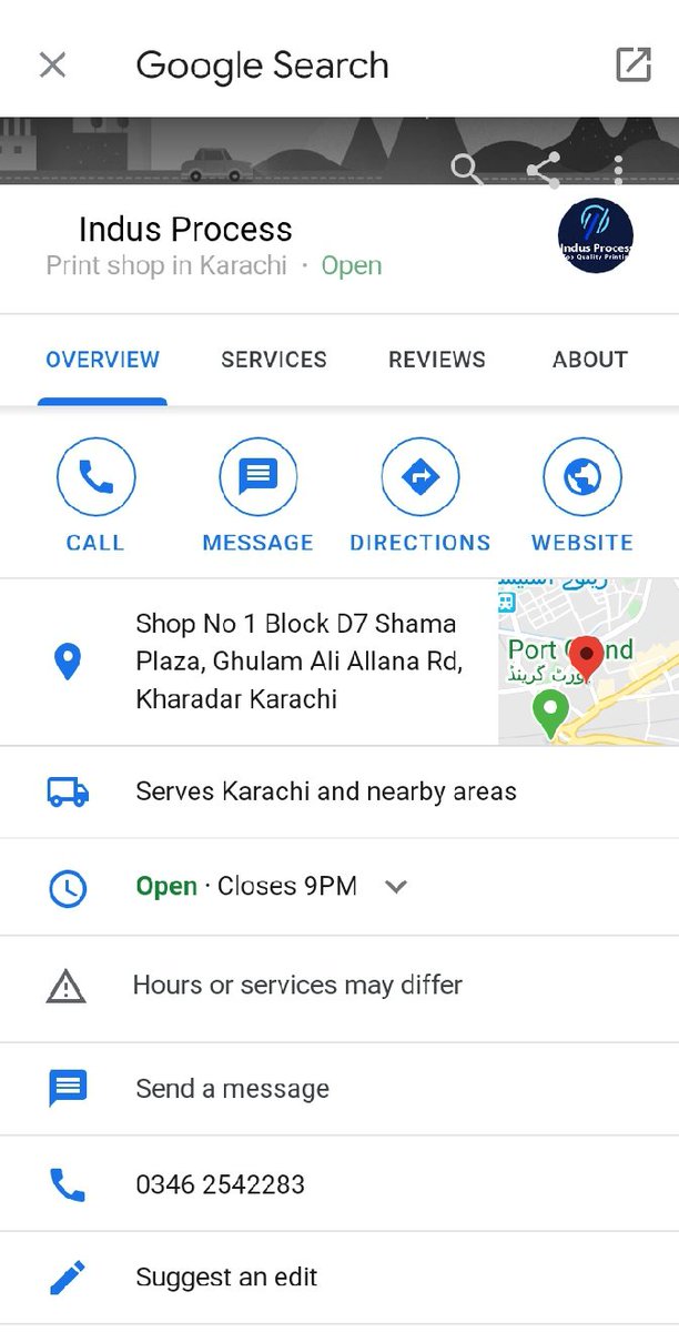 indusprocess's tweet photo. We are now listed on Google as a verified business. Do visit, share and give a review on our google search page:
https://t.co/Hv2gPyUI1e

Google Map:
https://t.co/he2AeYISHT

#Google #Verified #business #online #review #map #googlemap #printing #designing #karachi #flowlikeindus https://t.co/oZYmy9KI4h