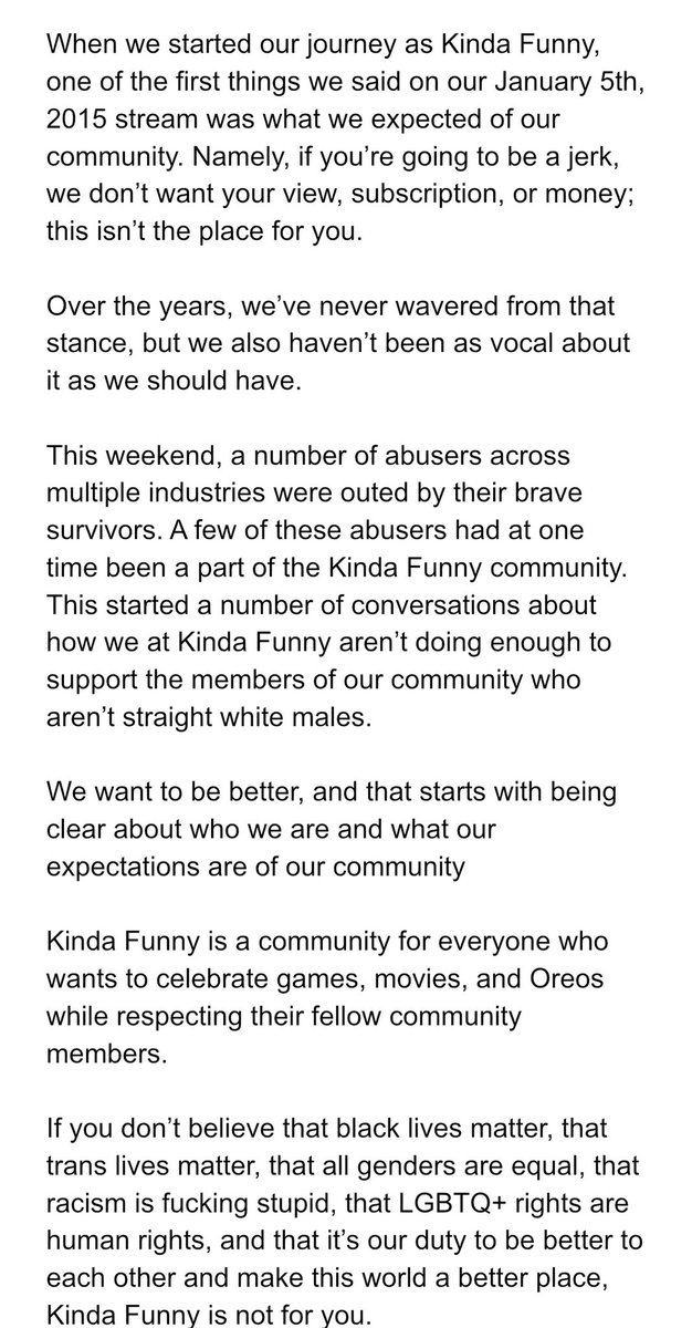 KindaFunnyVids's tweet image. To our community: let’s be better together.