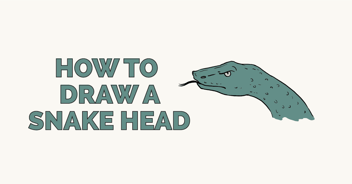 how to draw a snake head