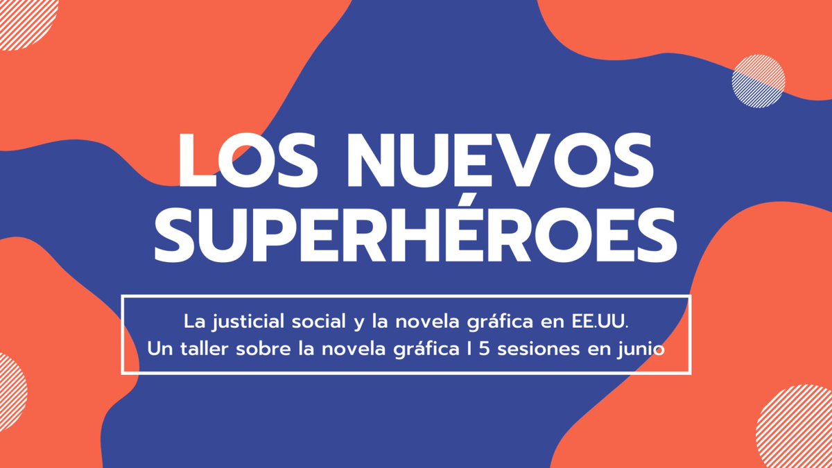 ¿Has participado en nuestras sesiones virtuales Los Nuevos Superhéroes?🦸

Esta serie de talleres virtuales ofrece una visión panorámica de la novela gráfica contemporánea en EEUU, con especial énfasis en obras que abordan la temática de la justicia social
ow.ly/aio550AdJbu