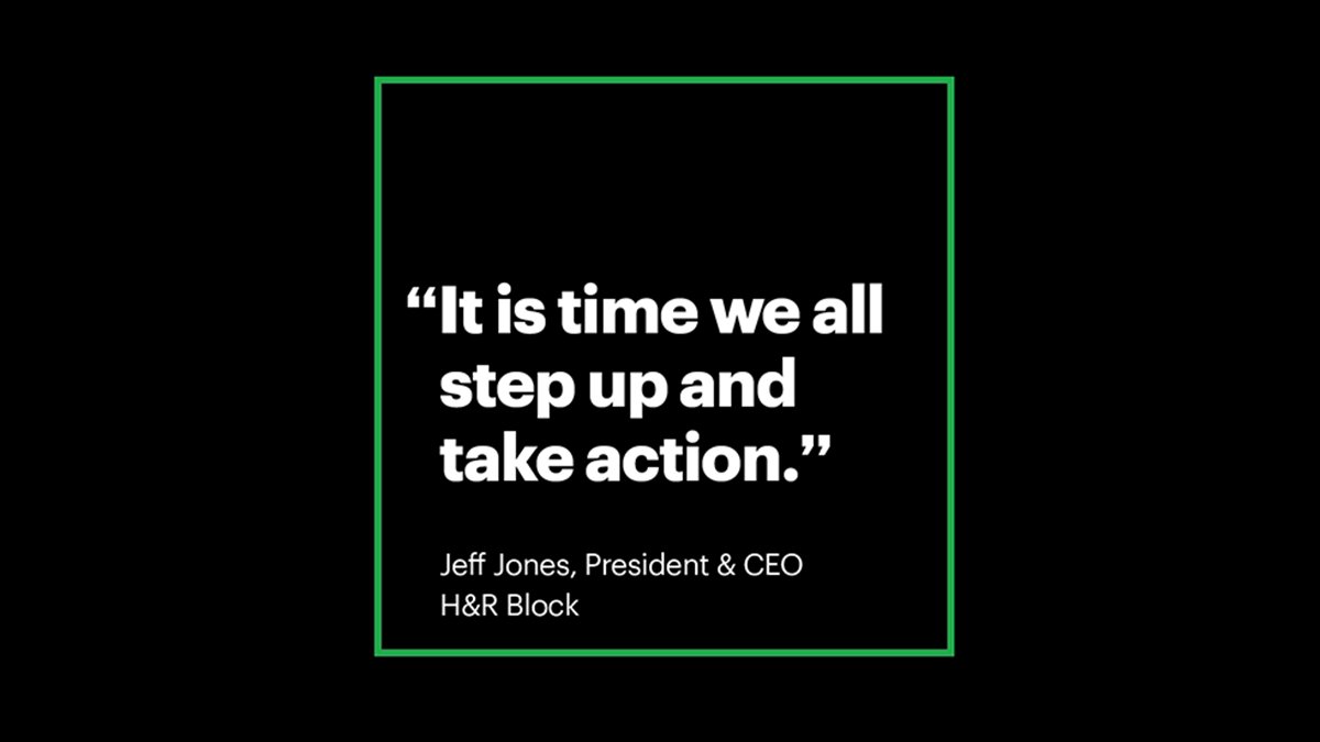 HRBlockNews's tweet photo. To help end systemic racism, we must all step up and take action. Learn more about our commitment to be more inclusive and drive change within our organization and, ultimately, our communities. https://t.co/dZIWzbarvH https://t.co/j8ifBU8I31
