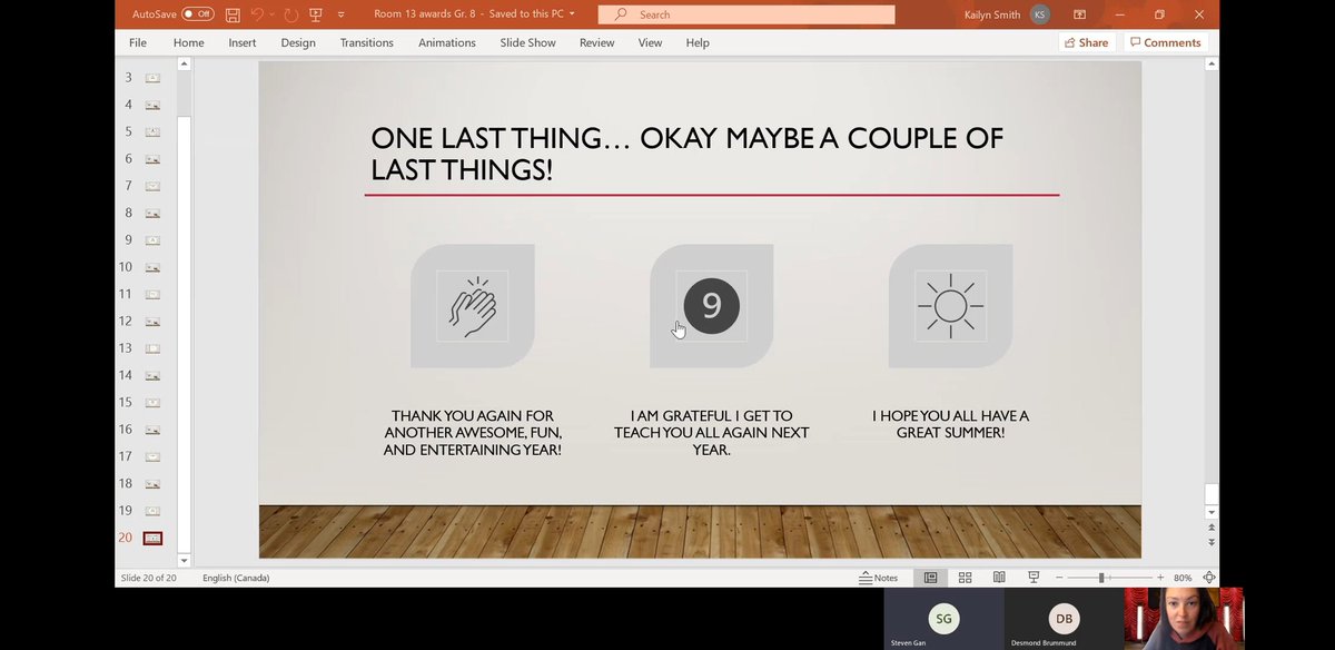 I had another great school year at ECS with amazing kids! It didn't end the way we might have hoped but I am grateful nonetheless. Thanks for joining me for our annual Room 13 Awards Mustangs! <a href="/EstonMustangs/">Eston Composite School</a> #MyCrew