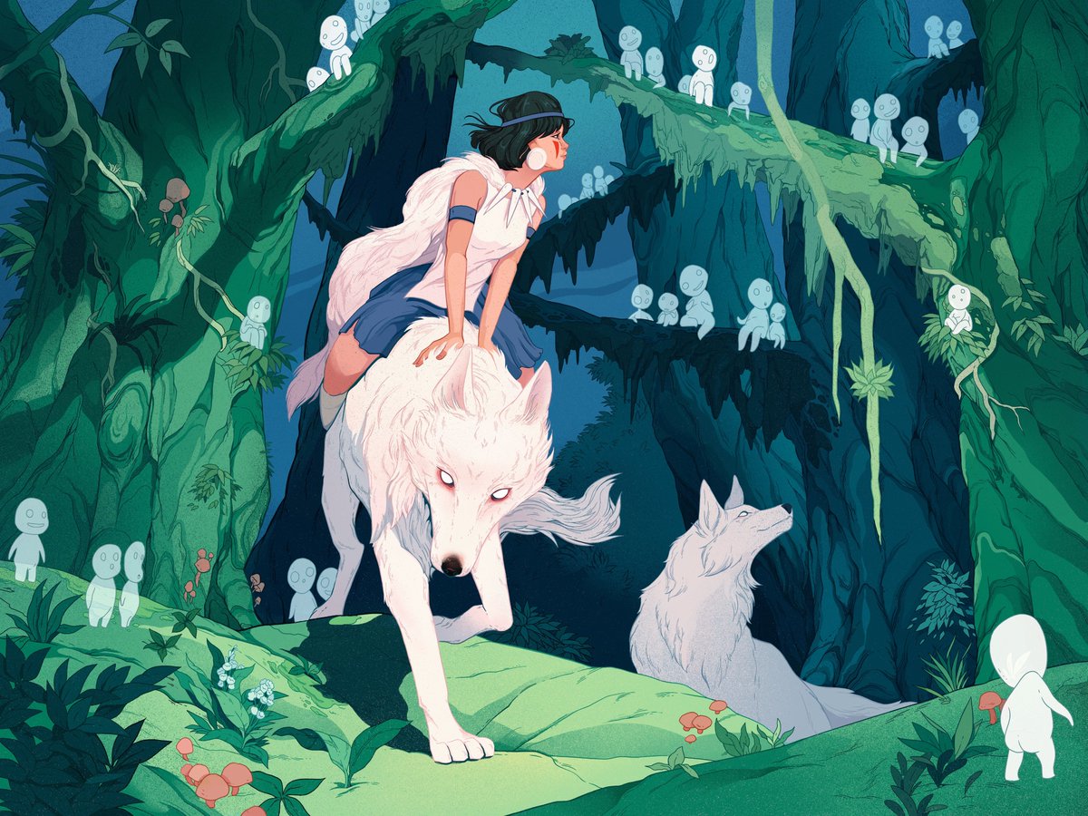 danipendergast's tweet photo. Found some time to finish my Ghibli redraw 🌿 https://t.co/j7p3nCQ3Vp