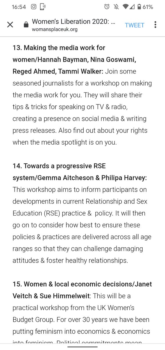 In here (workshop #13) are 3 permanent members of BBC News staff running a workshop at a conference run by a trans-hostile group https://womansplaceuk.org/womens-liberation-2020-plenaries-panels-workshops/