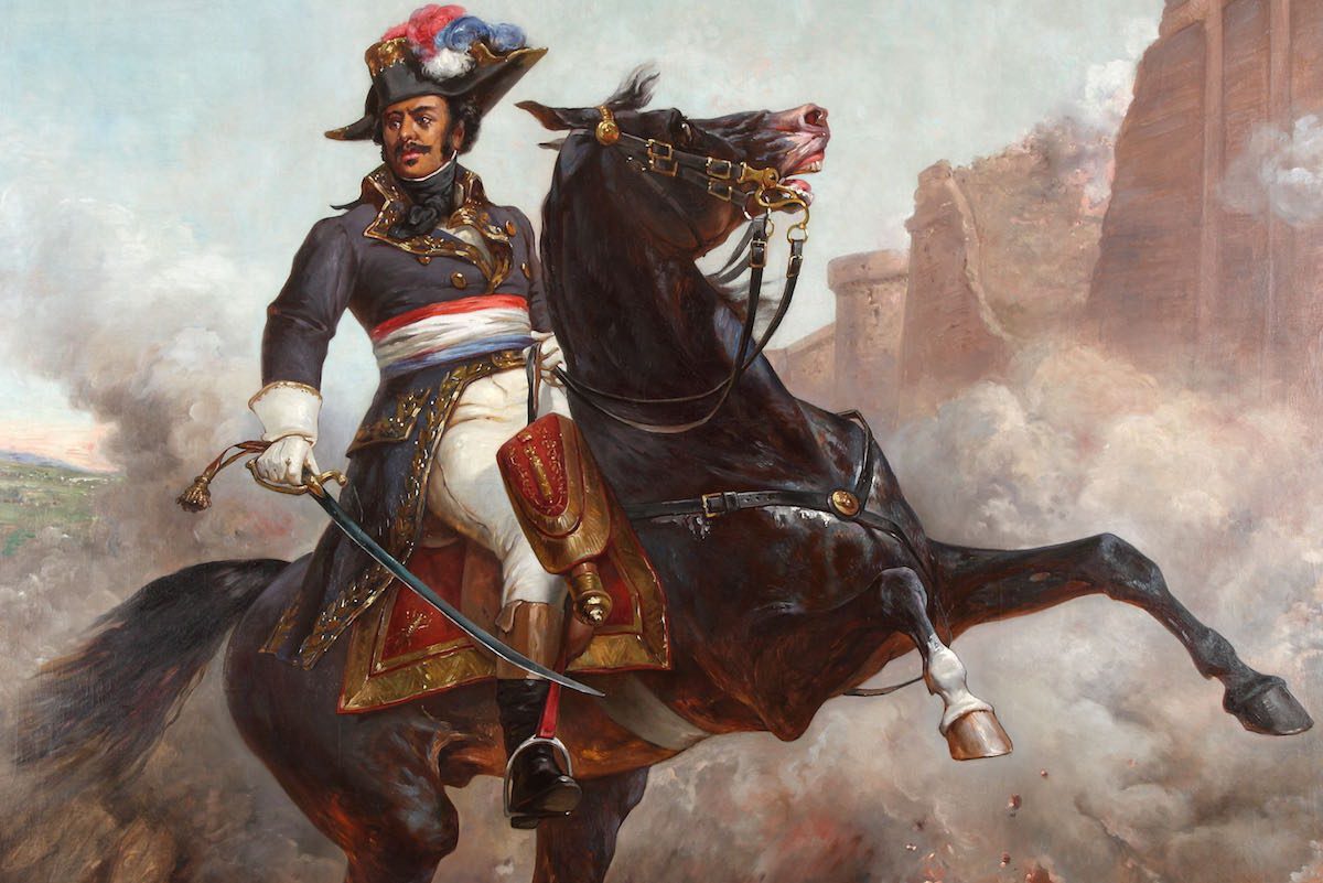 Two of the most famous Romantic authors, Alexander Dumas and Alexander Pushkin, were descended from Africans. The man on the horse is Thomas-Alexandre Dumas, a celebrated French general, and the other is Gannibal, godson of Peter the Great and Pushkin's Great Grandfather.