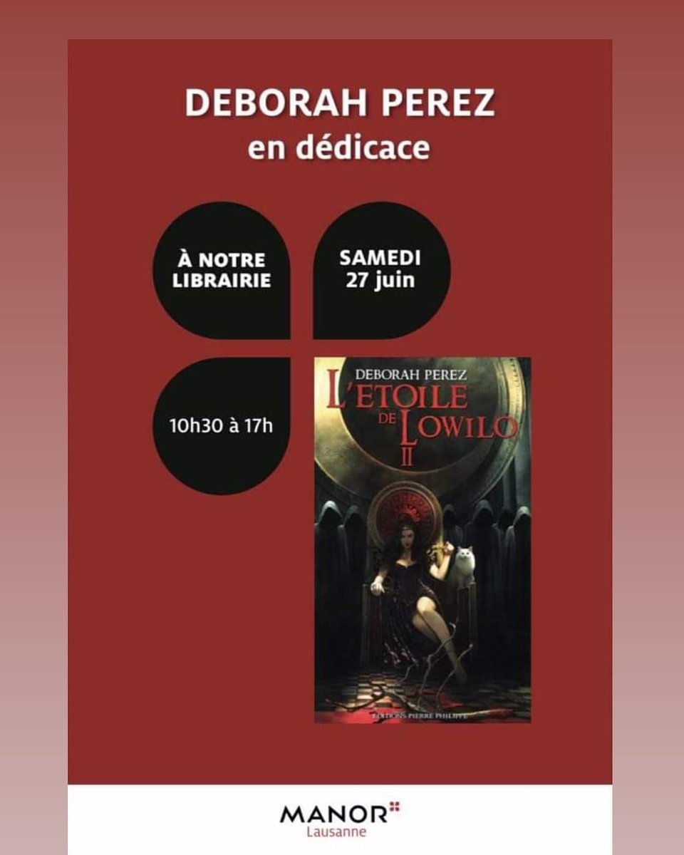 Reprise des signatures ! 
J'ai hâte de vous retrouver chez Manor Lausanne ce samedi 27 juin. 
Les deux volets de l'aventure seront disponibles pour les connaisseurs et les nouveaux voyageurs. 🙂

#lausanne #fantasy #lecture