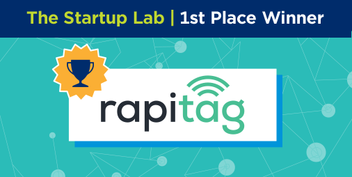 GS1Connect's tweet photo. Join us in congratulating @rapitag for winning the $10,000 first place grand prize in the second annual #StartupLab20 Pitch Competition at #GS1ConnectDigital Edition. https://t.co/gOtWsWdzou https://t.co/9DFORiAHxz