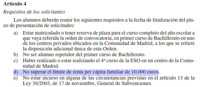 @DocentePublica <a href="/EnJarras/">Profe extenuado</a> <a href="/isabelgalvin/">Isabel Galvín</a> <a href="/octavio_pr/">Octavio Prieto</a> @dePlaymobil @educa_publicam <a href="/CCOOEducaMa/">Educación CCOO Madrid</a> <a href="/eossoriocrespo/">Enrique Ossorio</a> <a href="/educacmadrid/">Educación▪️Comunidad de Madrid</a> <a href="/IdiazAyuso/">Isabel Díaz Ayuso</a> <a href="/angelgarridog/">Ángel Garrido</a> <a href="/R_vanGrieken/">Rafael van Grieken Salvador</a> No han sacado nueva regulación en 2020, por lo que entiendo que sigue aplicando orden 373/2019 que fija límite de renta per cápita familiar de 10000 €
bocm.es/boletin/CM_Ord…