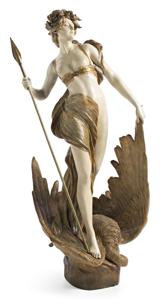Leda and the Swan (c.1900)
Polychromed terracotta by B. Haniroff