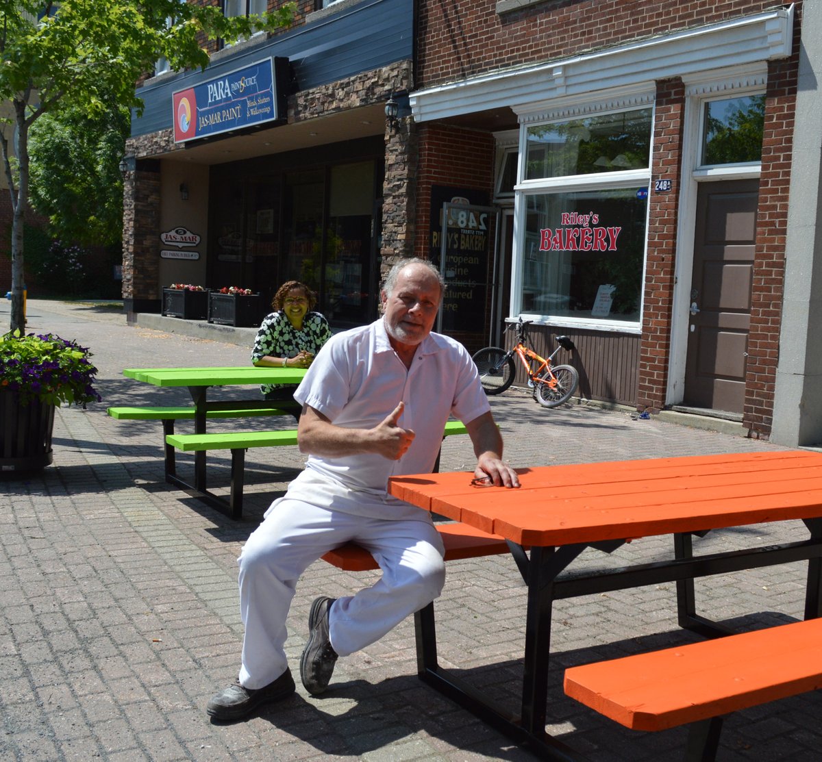 CityofCornwall's tweet photo. Downtown Cornwall and Le Village will be a little brighter thanks to the initiative of City of #CornwallON employee Norma Lefebvre.
As many as 30 brightly painted picnic tables are being set up throughout the community.
Learn more: https://t.co/pft0oQoUNe https://t.co/GPIGM8VgG2