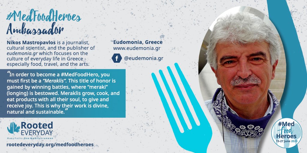 MedNatureCultur's tweet photo. #MedFoodHeroes Ambassador Nikos Mastropavlos champions the work of @MedINAGreece @terralemnia supporting sustainable producers and protecting biodiversity on the Greek Island of Lemnos. #RootedEveryday https://t.co/r0g9UxULjd