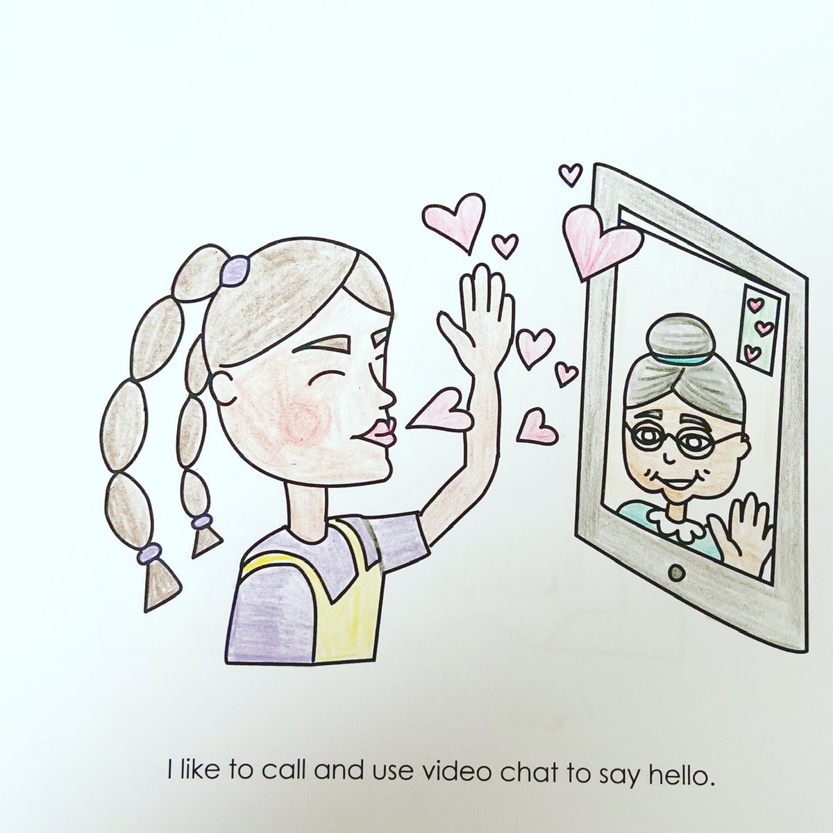 ColoringCOVID's tweet photo. Call someone and tell them you love them 💕 https://t.co/NQaUBRhImI
