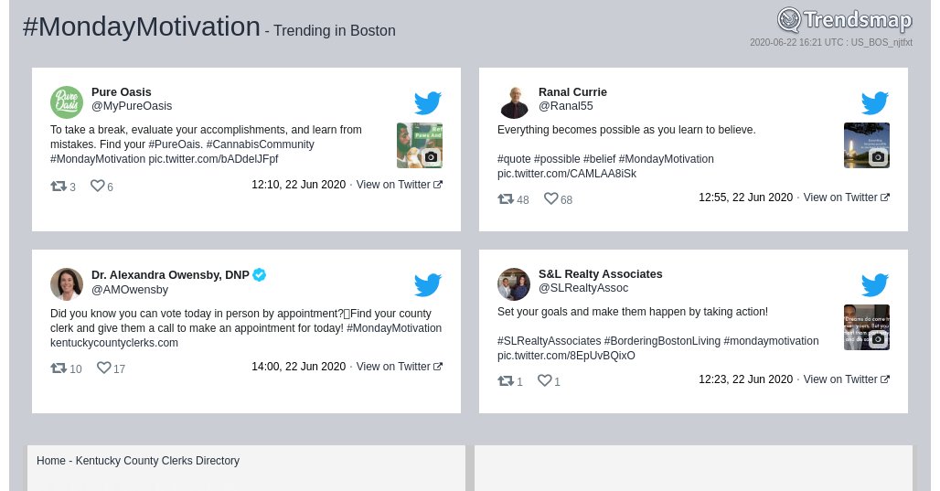 Trendsmap Boston tweet media
